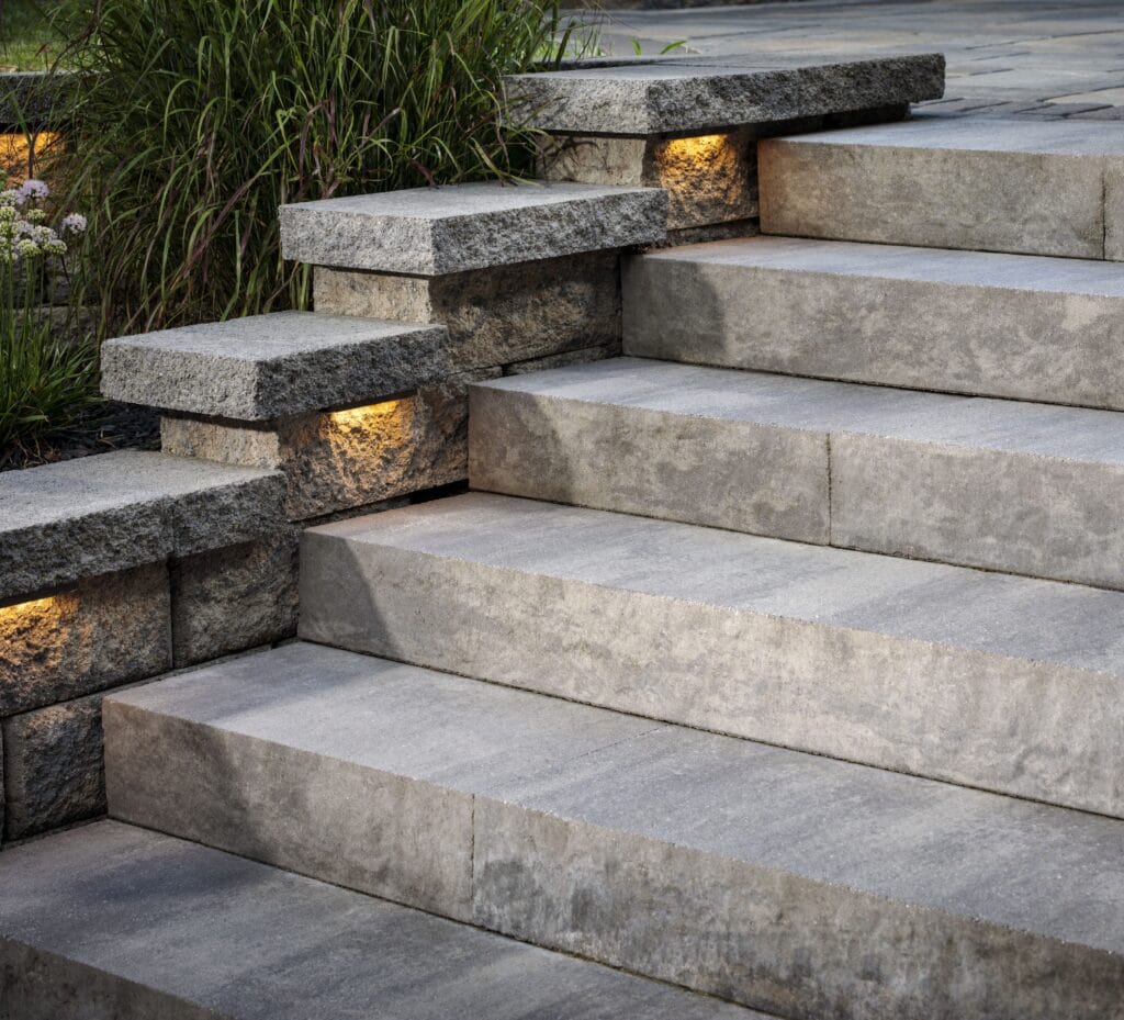 Concrete step lighting