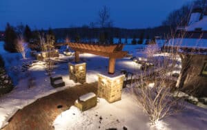 winter landscape lighting