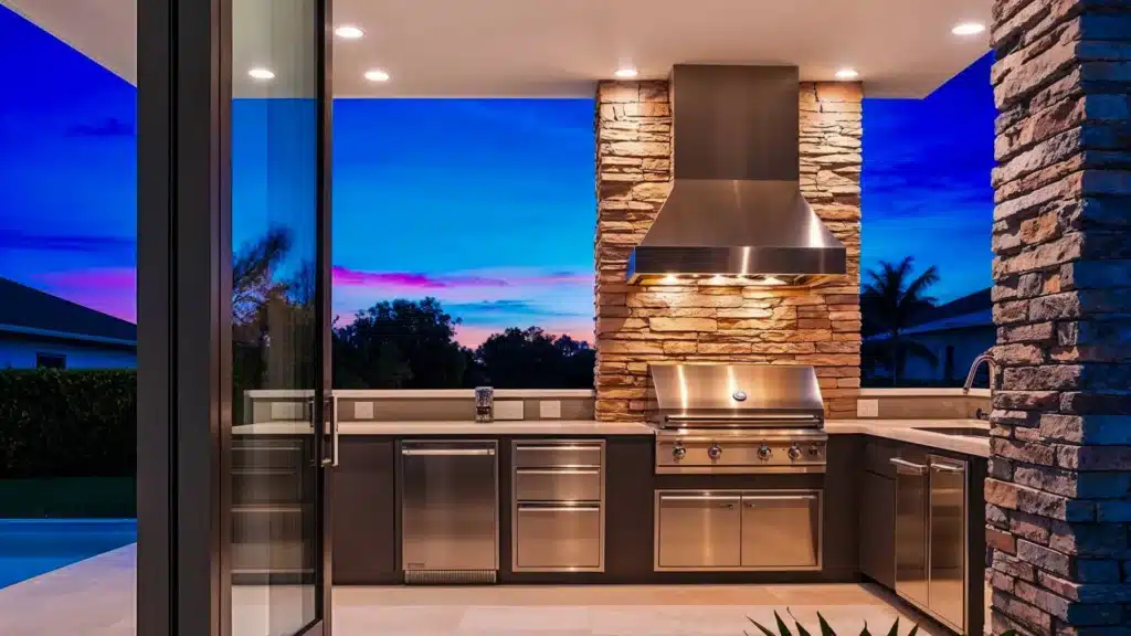 outdoor kitchen lighting