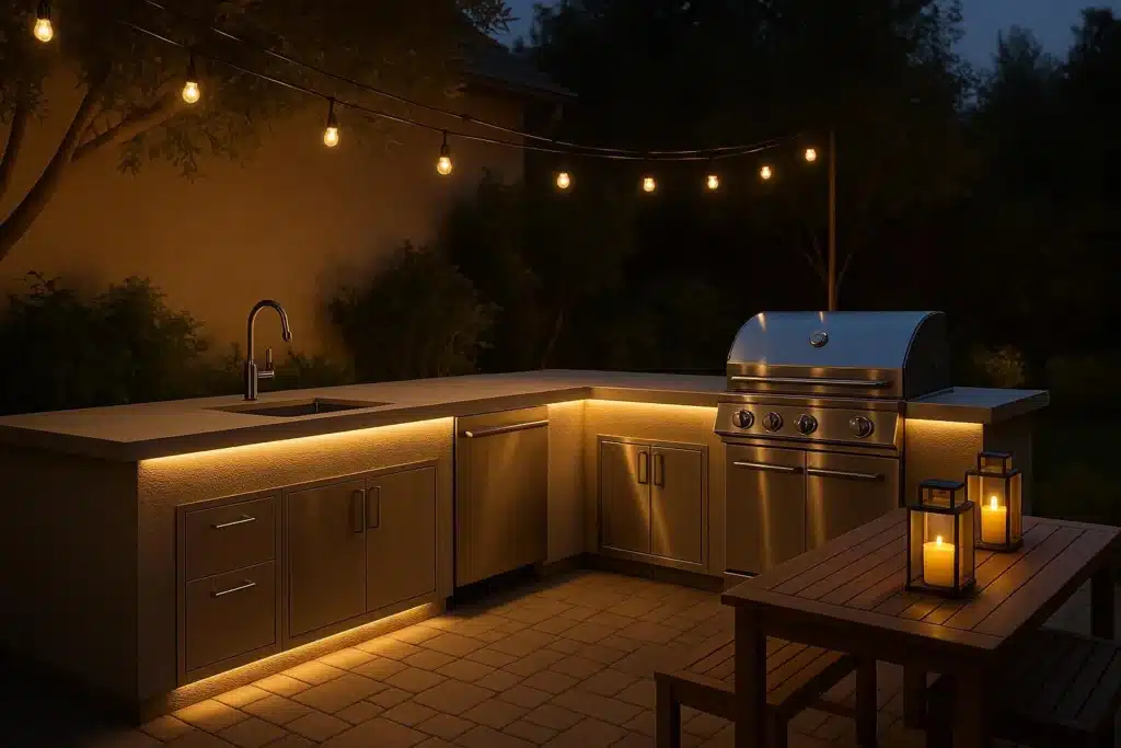 outdoor kitchen lighting
