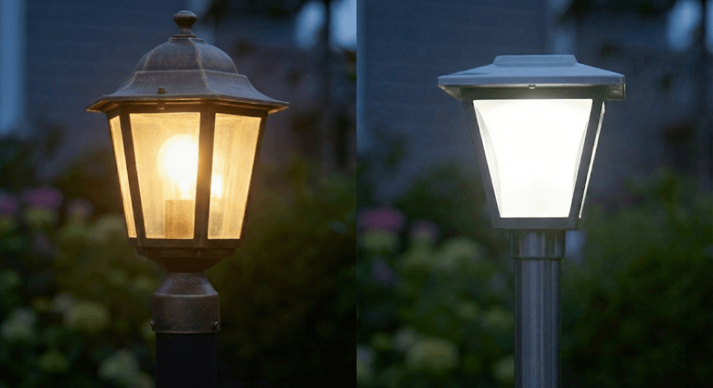 deck post cap light installation