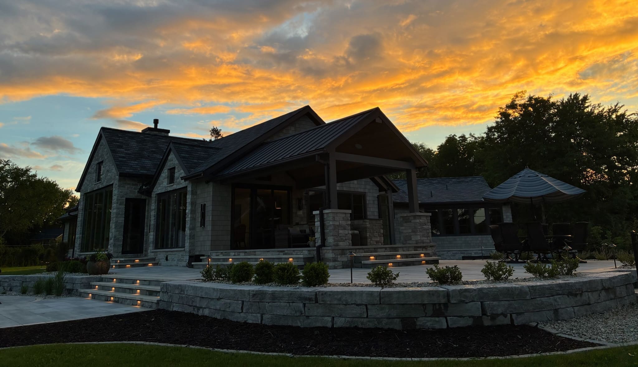 Color-Changing Outdoor Living Lighting